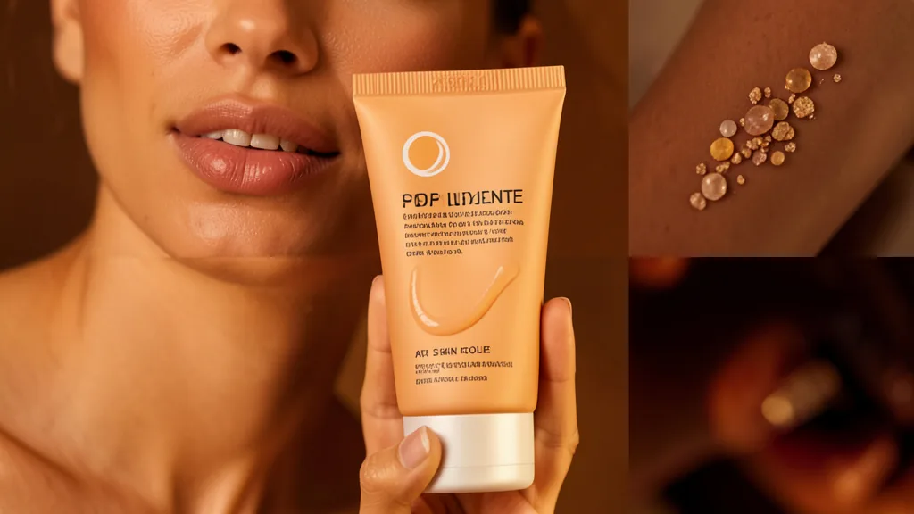 Diverse foundation shades on display