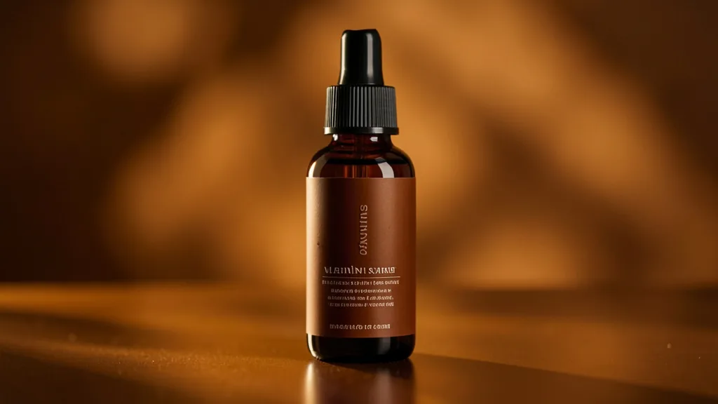 Macro texture of active skincare serum