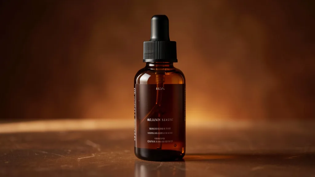 Skincare prep application on deep skin